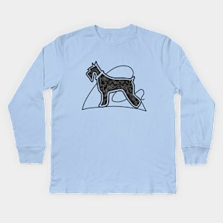 Schnauzer Dog Kids Long Sleeve T-Shirt